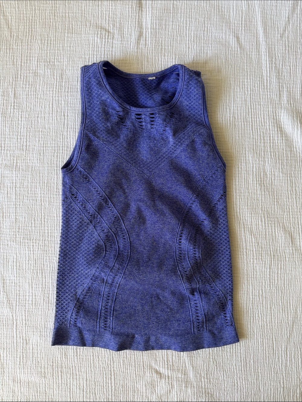 ALO Yoga Seamless Knit Dark Purple Tank